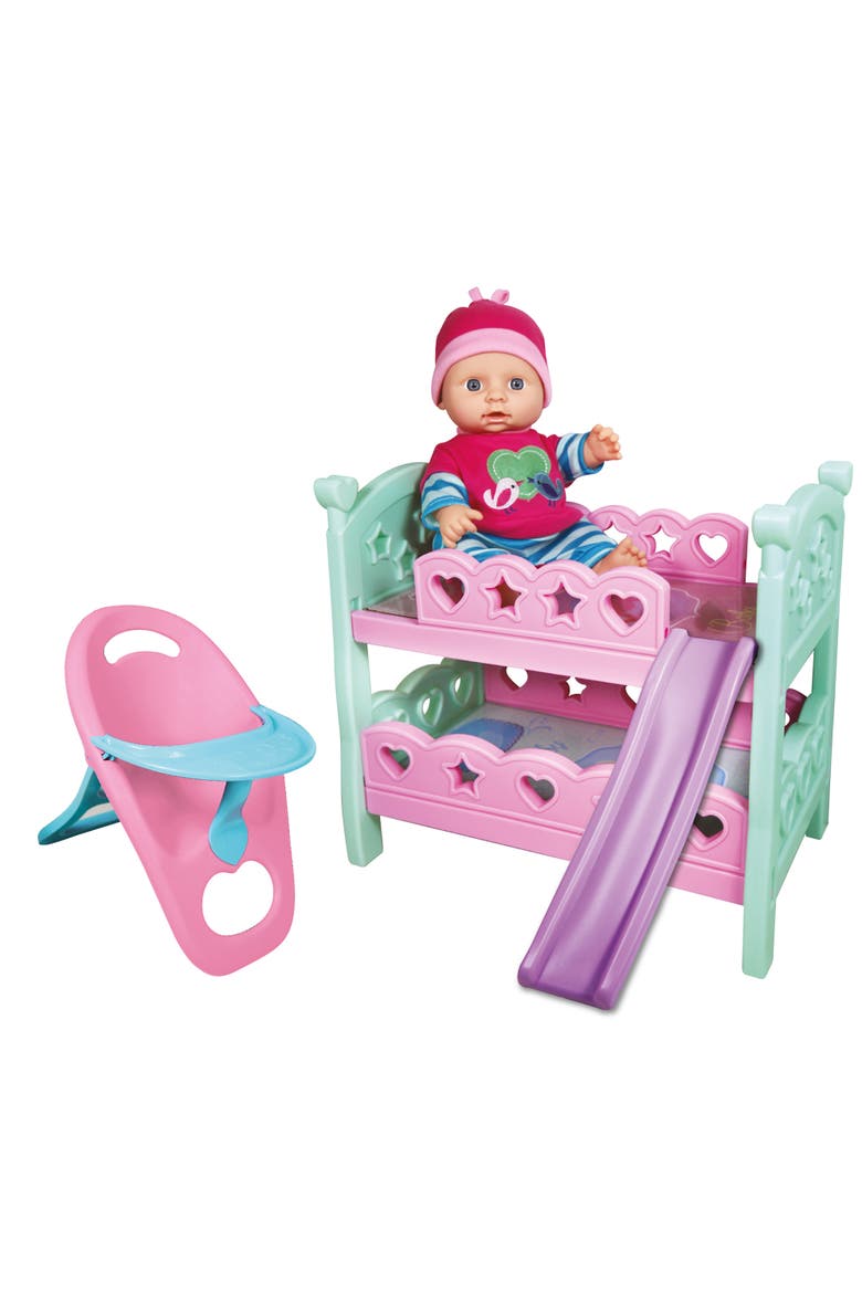 12 Inch Doll Set, 3 Piece Toddler Playset, Main, color, Multicolored
