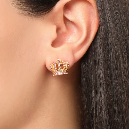 Juicy Couture Crown Pendant Necklace & Stud Earrings Set In Gold