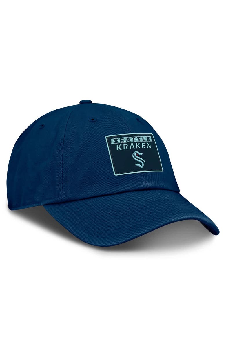 FANATICS Men's Fanatics Deep Sea Blue Seattle Kraken Authentic Pro Prime Adjustable Hat, Alternate, color, Navy