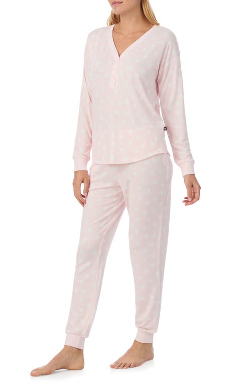 Kate Spade New York Print Henley Pajamas In Pink