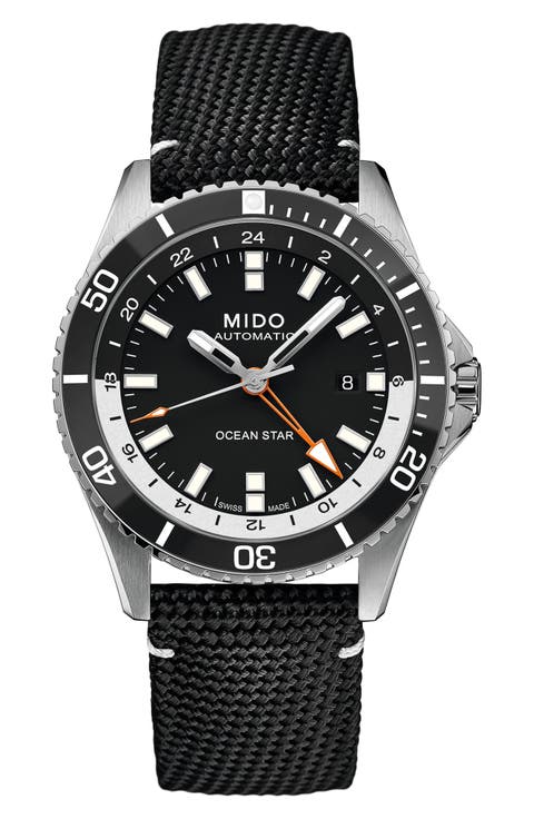Ocean Star GMT Automatic Webbing Strap Watch, 44mm