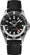 MIDO Ocean Star GMT Automatic Webbing Strap Watch, 44mm