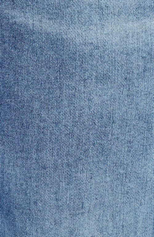 Bayeas High Waist Fray Hem Crop Straight Leg Jeans In Blue