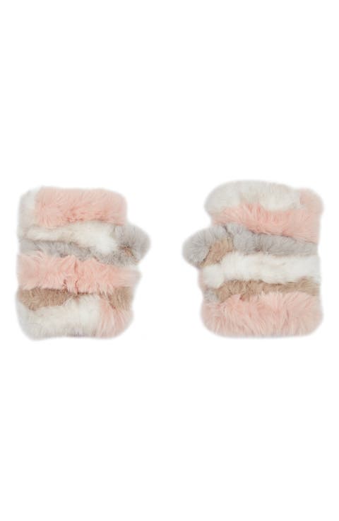 Faux Fur Fingerless Mittens
