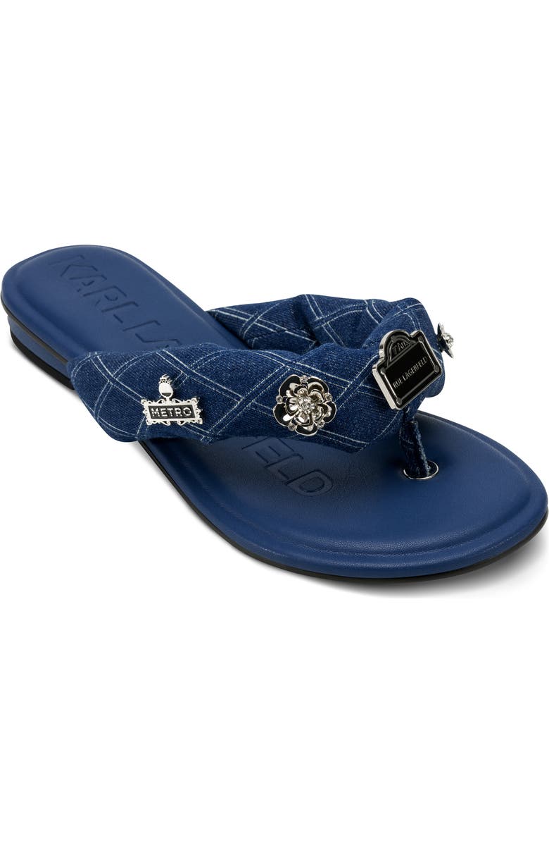 KARL LAGERFELD PARIS Ceejay Rue Pins Flip Flop, Main, color,