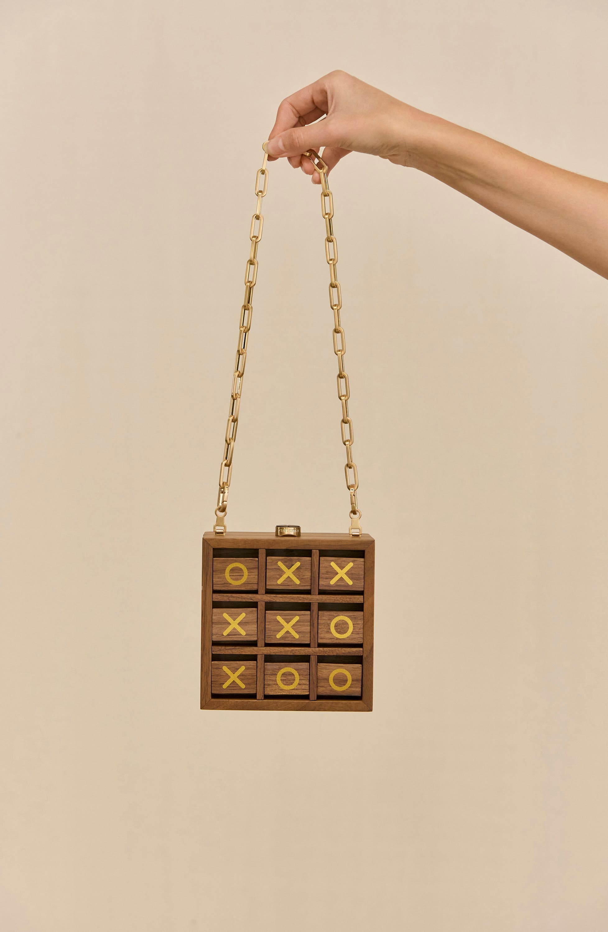 Cult Gaia Tic Tac Toe Box Bag, Alternate, color, Walnut