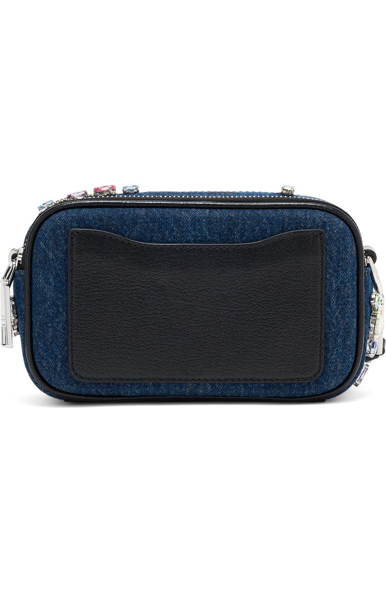 Marc Jacobs The Gem Denim Snapshot Crossbody Bag, Alternate, color, Indigo