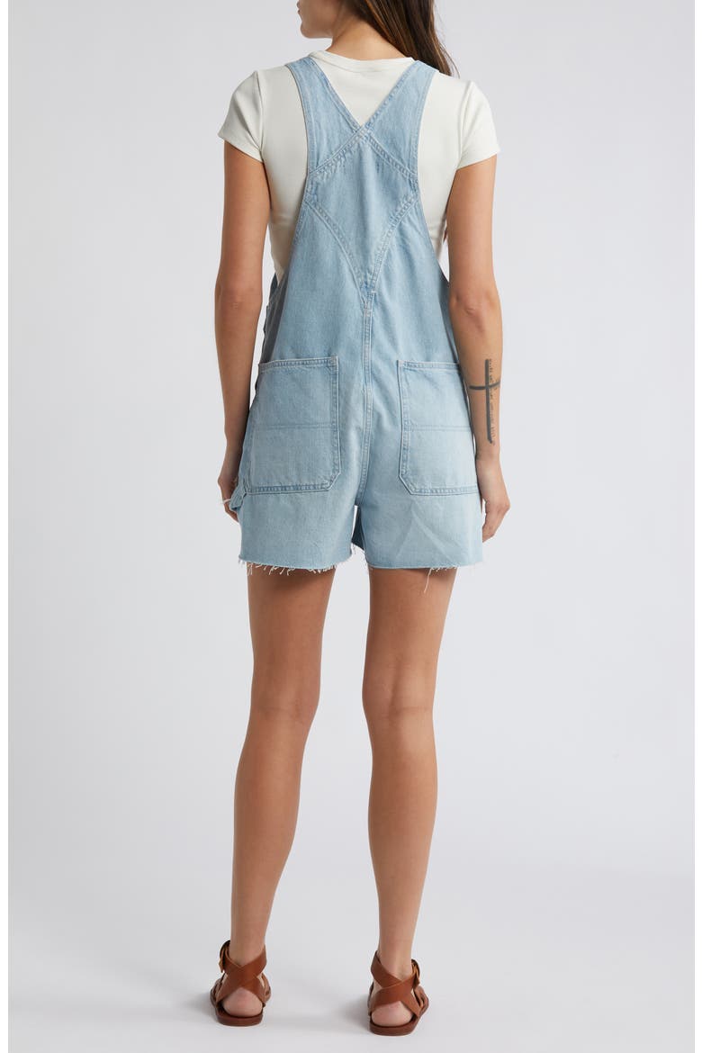 Raw Hem Oversize Denim Carpenter Shortalls, Alternate, color, CHAPIN WASH