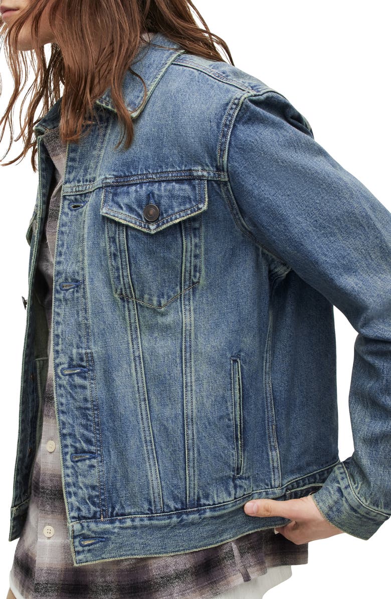 AllSaints Carrer Denim Trucker Jacket, Alternate, color,