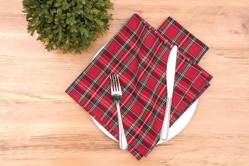 C & F Home C&f Home Red Plaid Napkin Set Of 6 In Red