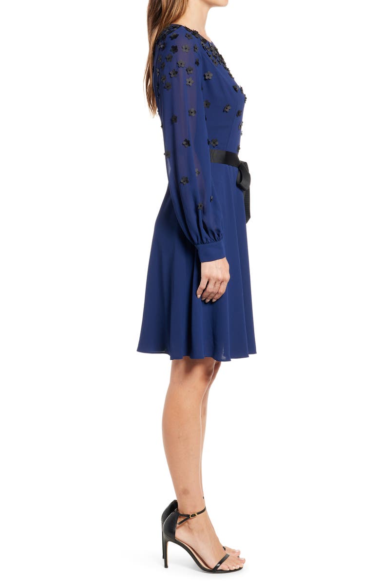 Shani Floral Embellished Long Sleeve Dress, Alternate, color,