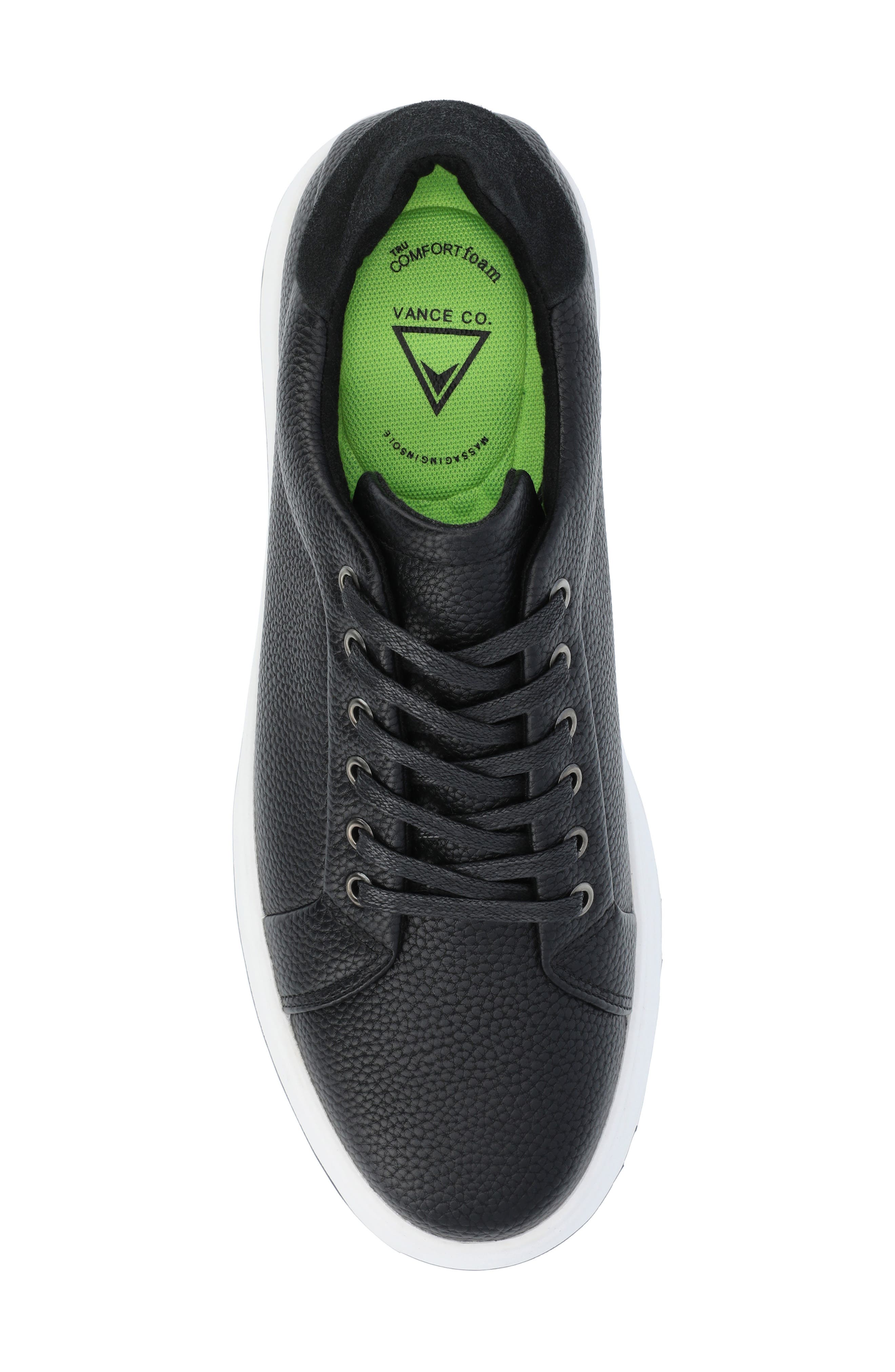 VANCE CO Robby Vegan leather Casual Sneaker, Alternate, color, Black