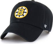 '47 Men's '47 Black Boston Bruins Core Logo Clean Up Adjustable Hat