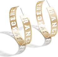 WEAR by Erin Andrews x Baublebar Texas Rangers Large Cutout Hoop Earrings