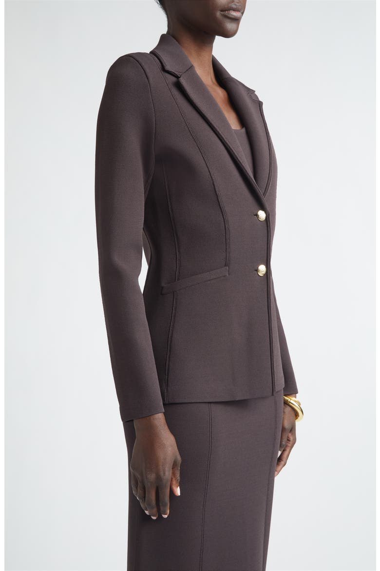 Santa Roma Knit Jacket, Alternate, color, CHOCOLATE