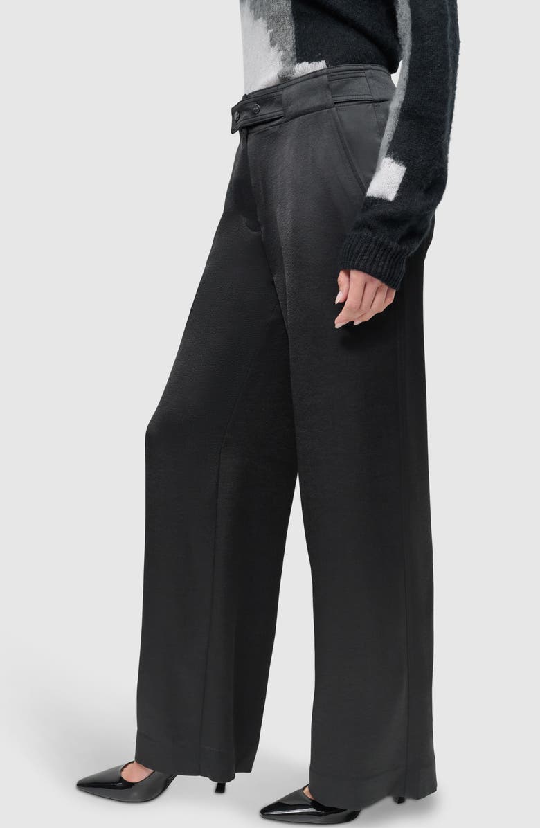 DKNY Belt Detail Wide Leg Pants, Alternate, color, 