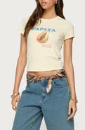 EDIKTED Papaya Stretch Cotton Graphic T-Shirt