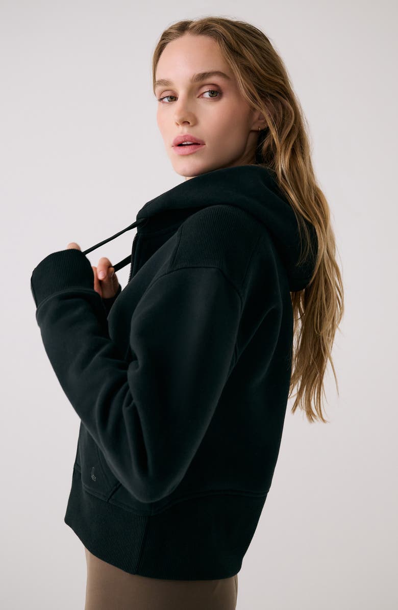 Lole Yonder Zip-Up Hoodie, Alternate, color, Black