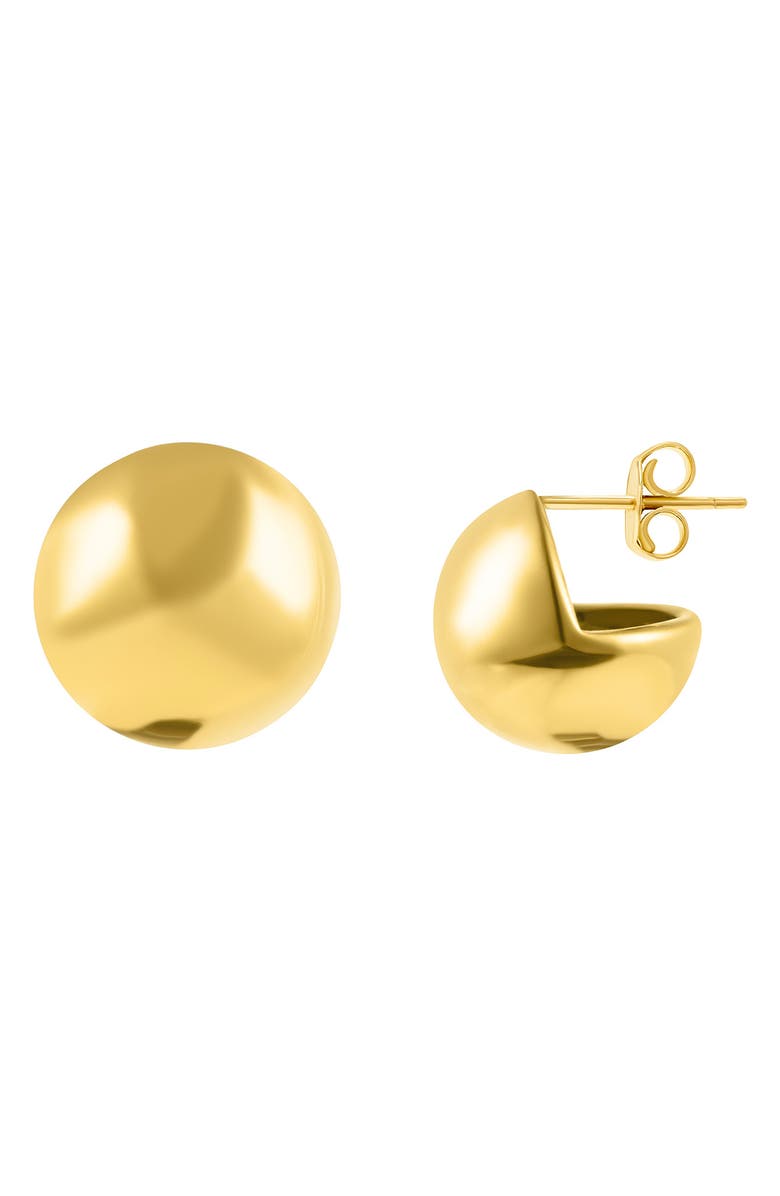 Adornia Water Resistant Round Stud Earrings, Main, color, Gold