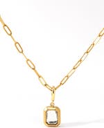 Mint & Lily Sophia Baguette Necklace