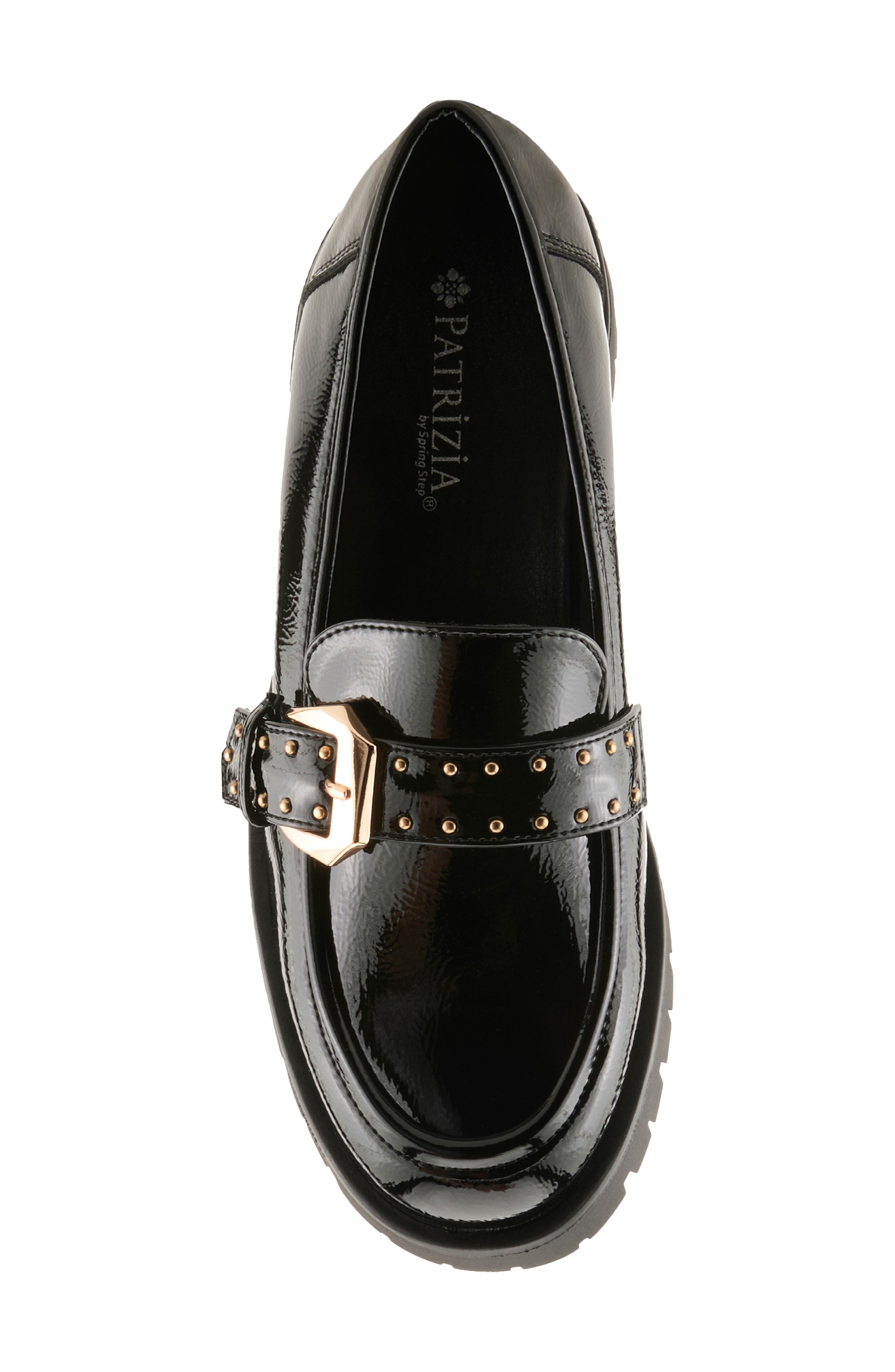 Pacha Lug Sole Platform Loafer, Alternate, color, BLACK PATENT