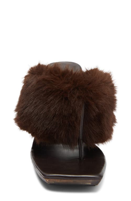 Jeffrey Campbell Delusions Faux Fur Slide Sandal In Multi