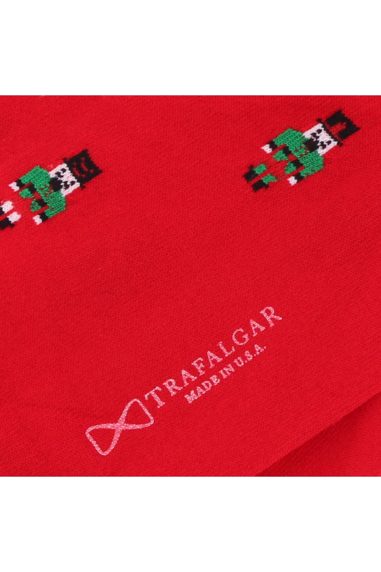 Nutcracker Army Holiday Mid Calf Mercerized Cotton Socks, Alternate, color, Red
