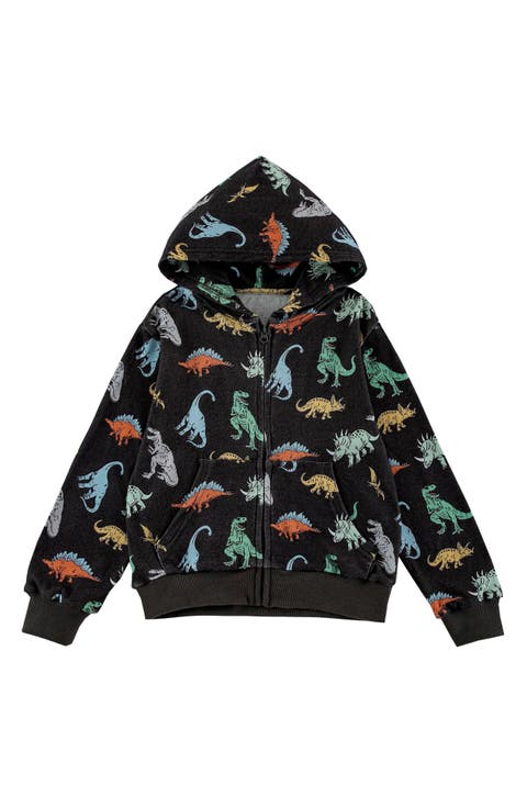 Kids' Dinosaur Fleece Full Zip Hoodie