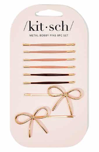 Kitsch Enamel & Puffy Bow 8-Piece Bobby Pins Set
