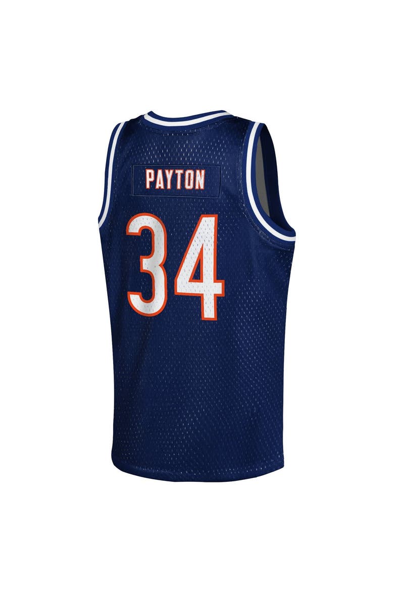 Youth Mitchell & Ness Walter Payton Navy Chicago Bears Retired Player NFL Basketball Fashion Jersey, Alternate, color, Navy