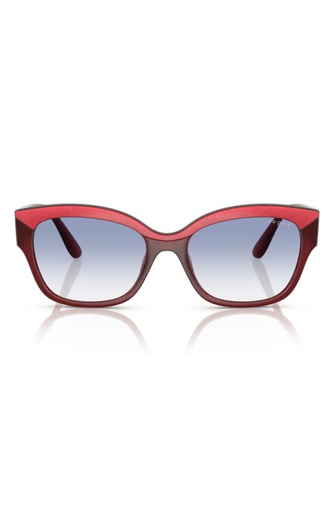 55mm Polarized Gradient Butterfly Sunglasses