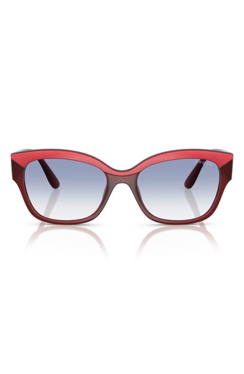 Vogue 55mm Polarized Gradient Butterfly Sunglasses