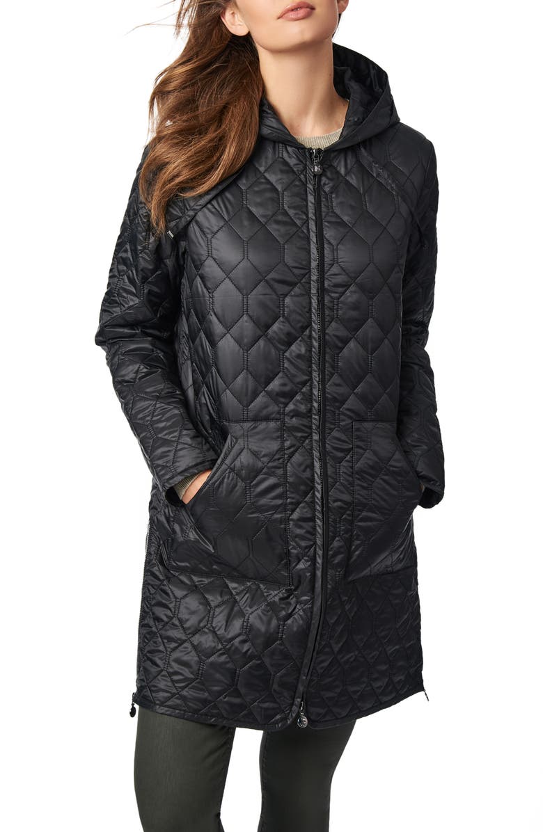 Bernardo Quilted Hooded Liner Jacket, Main, color, 