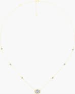 Everlee Bezel Oval and Diamond Chain Necklace in 14K