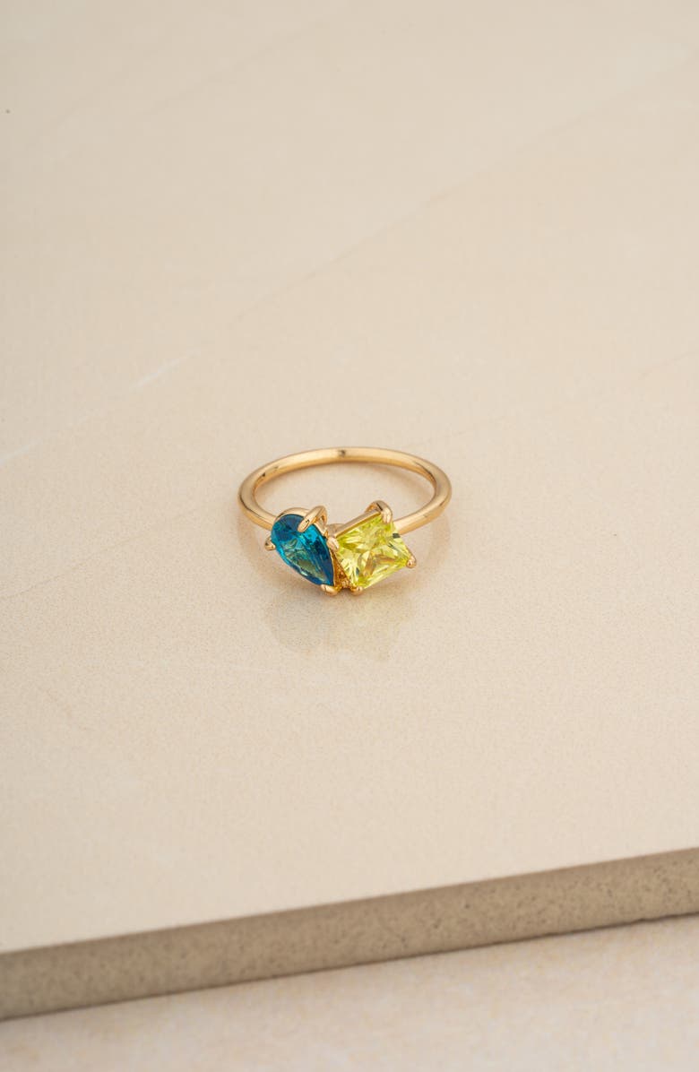 Ettika Small Teardrop Cubic Zirconia Ring, Alternate, color, 