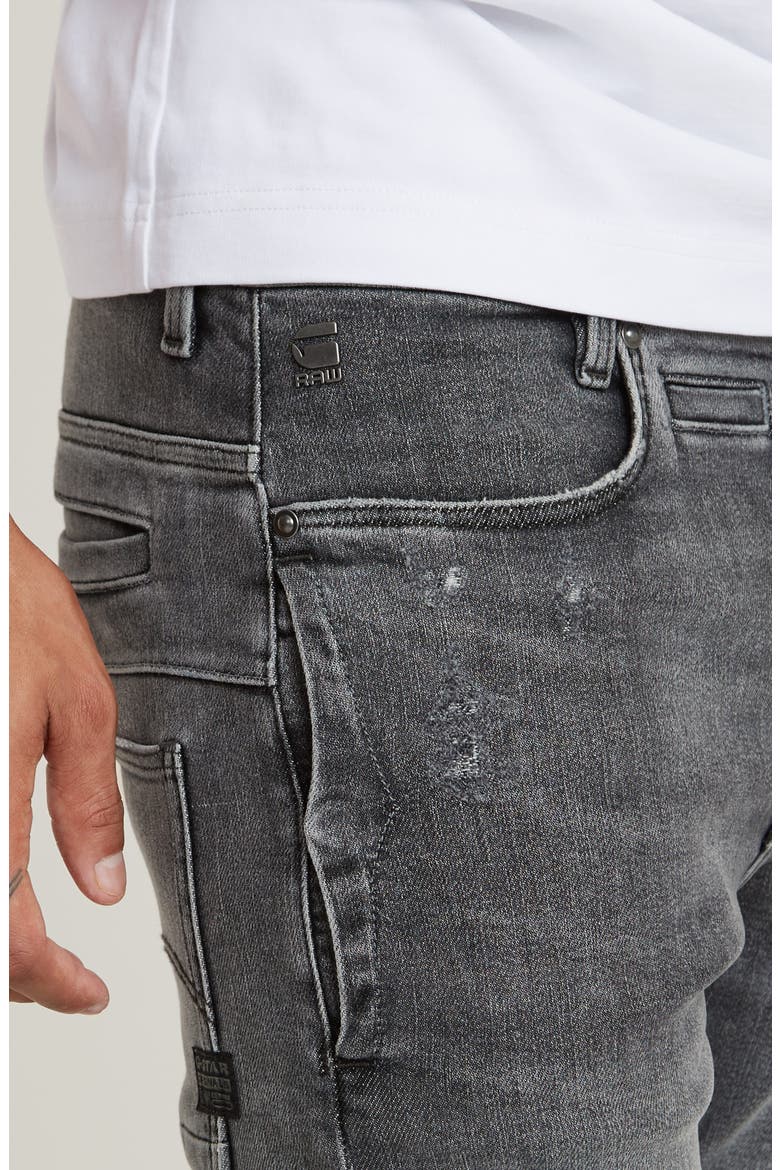 D-Staq 3D Slim Fit Nine-Pocket Jeans, Alternate, color, FADED ODYSSEY GREY DESTROYED