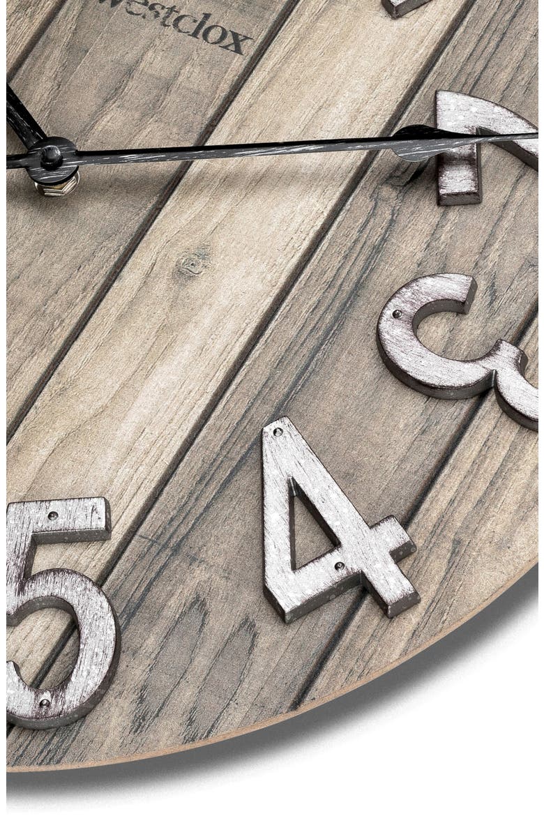Barn Farmhouse Clock, Alternate, color, BROWN