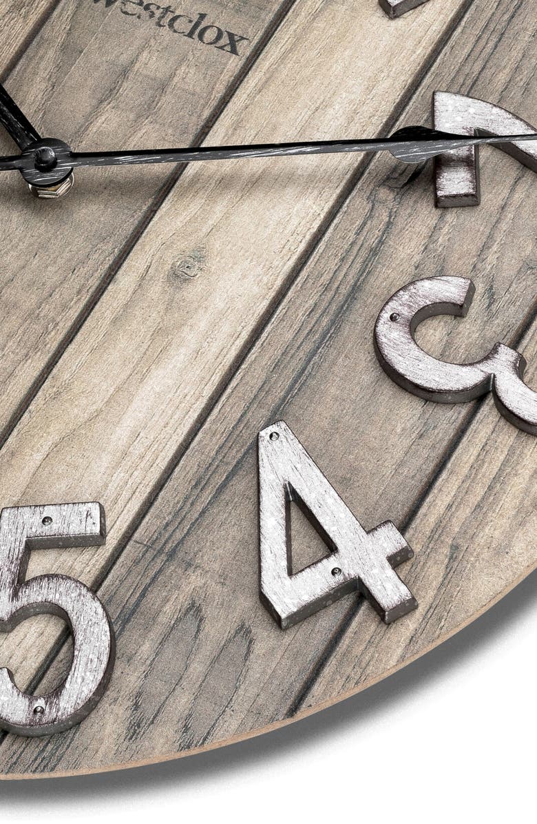 Westclox Barn Farmhouse Clock, Alternate, color, Brown