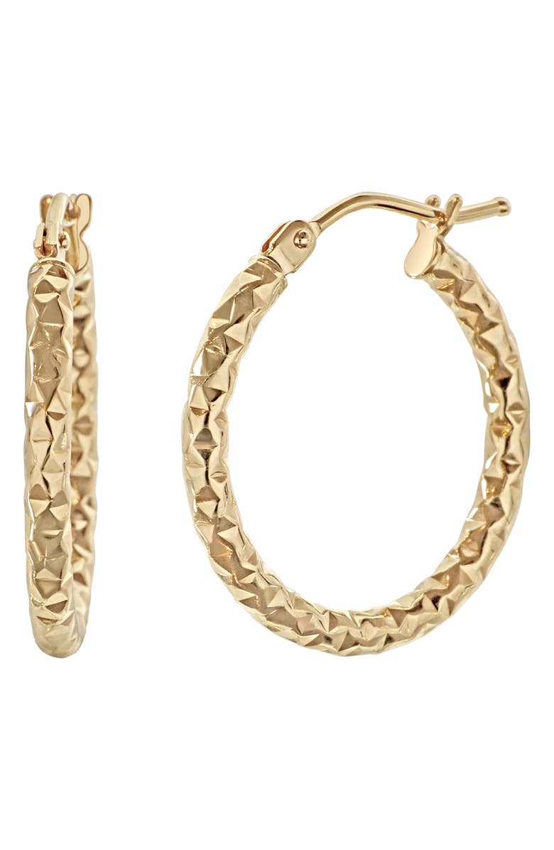 Bony Levy 14K Yellow Gold Textured Hoop Earrings, Main, color,