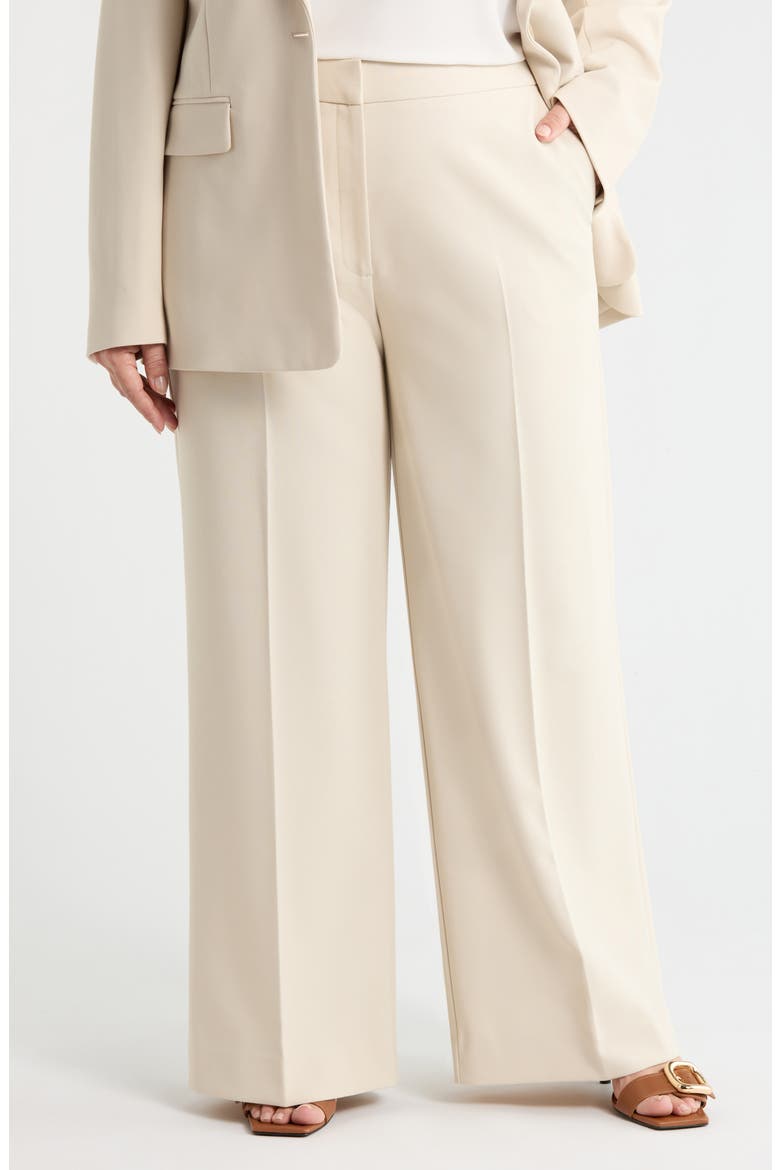 The Lennox Wide Leg Trousers, Main, color, BEIGE OATMEAL