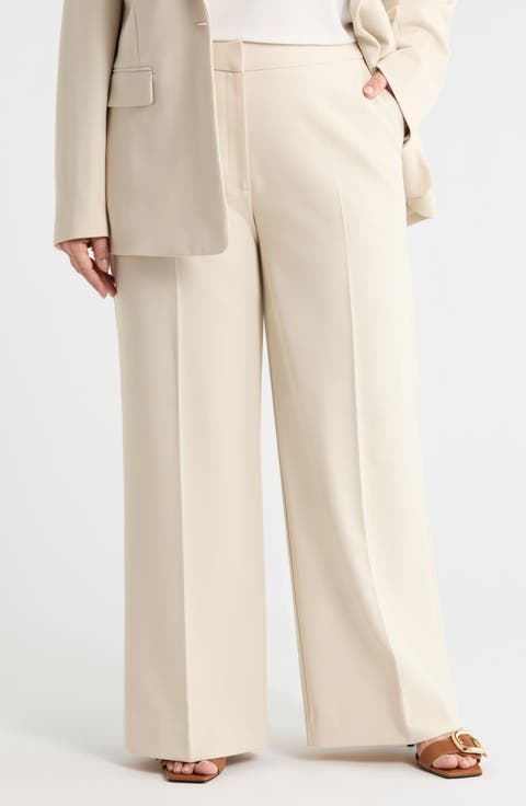 The Lennox Wide Leg Trousers (Plus)