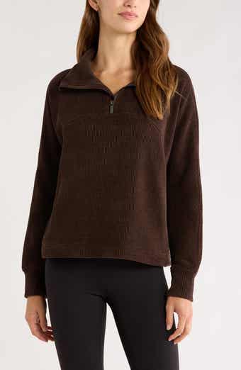 Zella Half Zip Waffle Stitch Sweatshirt