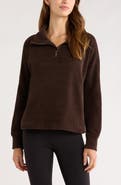 Zella Half Zip Waffle Stitch Sweatshirt