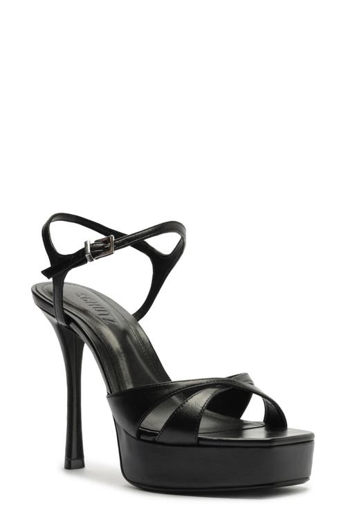 Schutz Maxine Ankle Strap Platform Sandal In Black