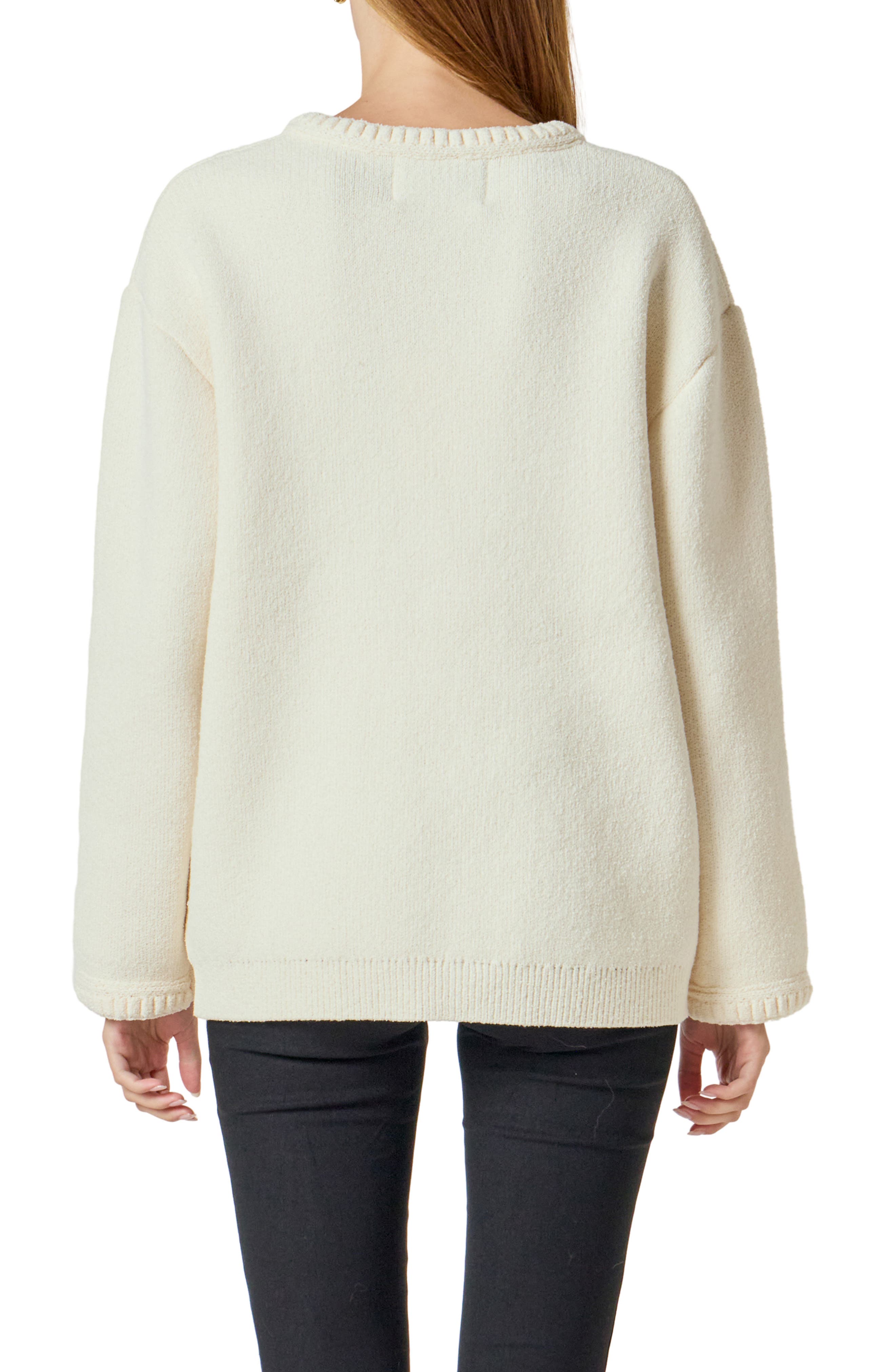 Floral Button V-Neck Cardigan - image 4