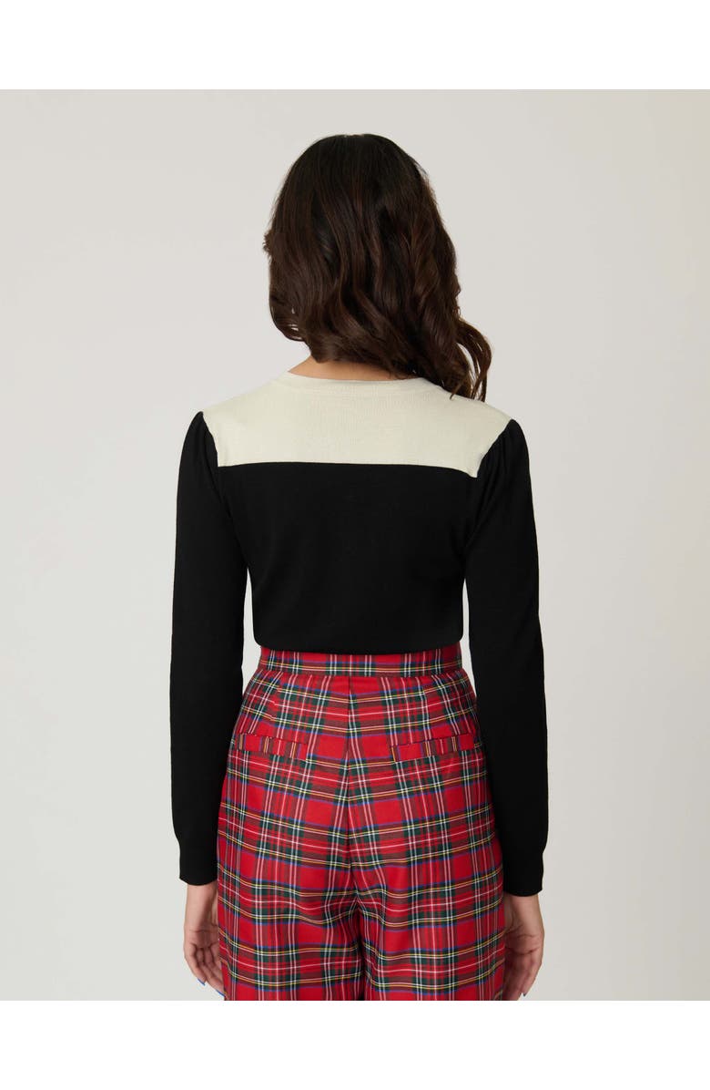 Smak Parlour 1960s Long Sleeve Cardigan, Alternate, color, Black