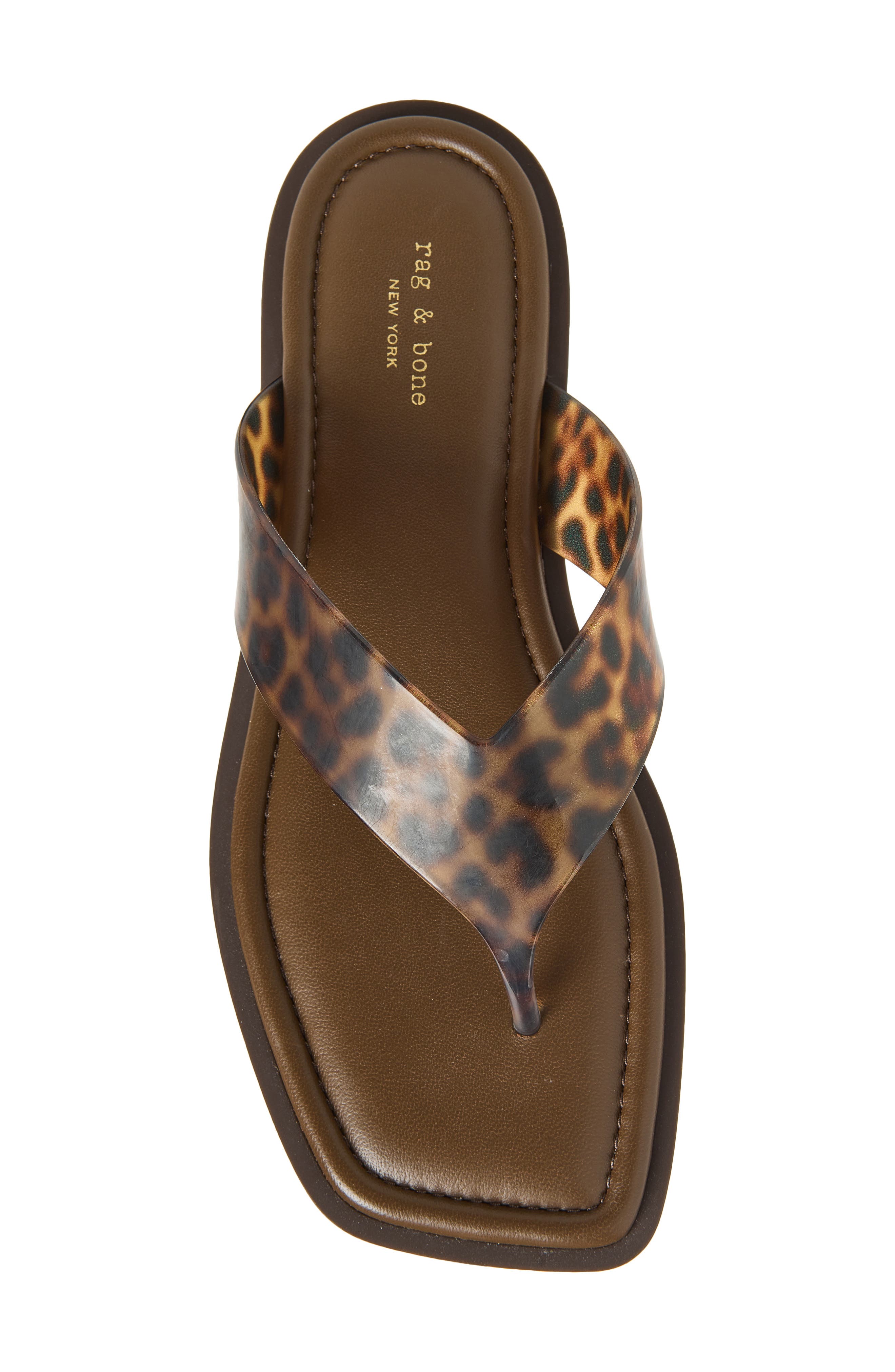 rag & bone Gracie Jelly Flip Flop, Alternate, color, Tortoise