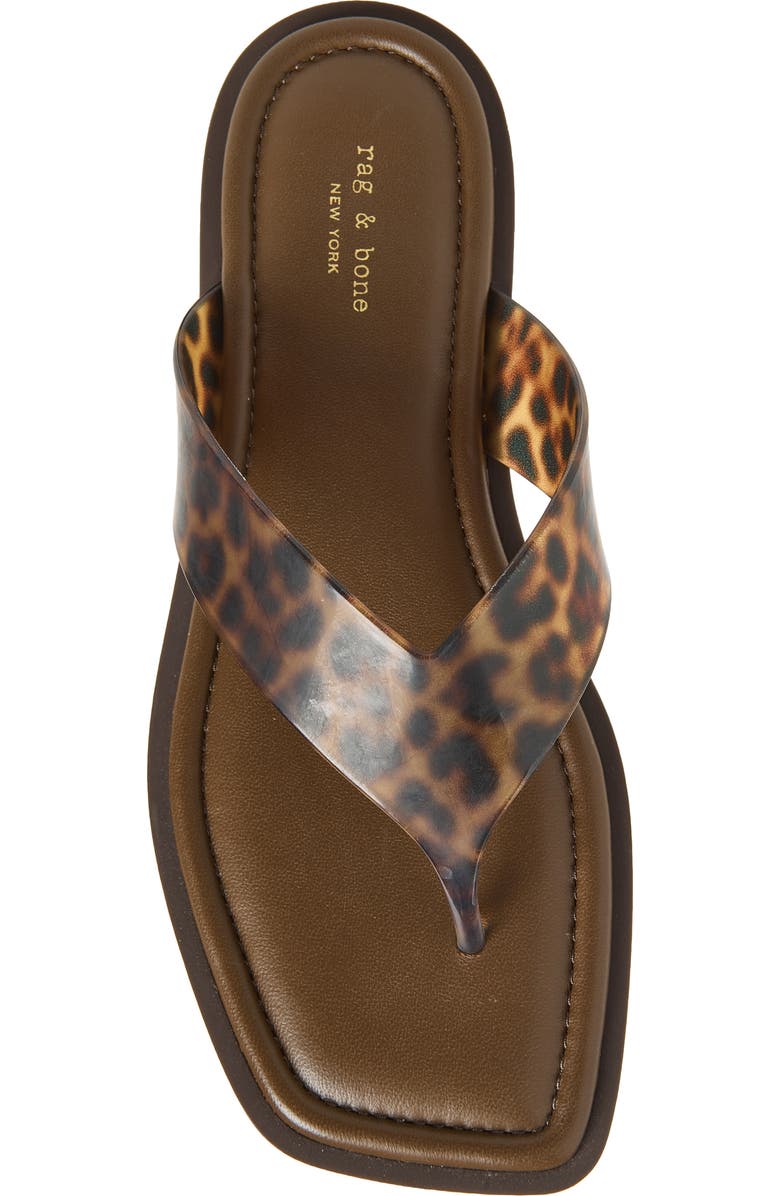 rag & bone Gracie Jelly Flip Flop, Alternate, color, Tortoise