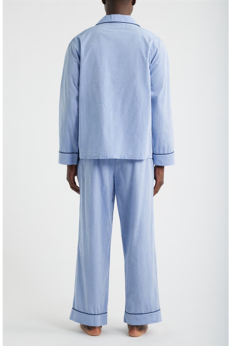 Poplin Woven Pajama Set, Alternate, color, BLUE CHAMBRAY- NAVY