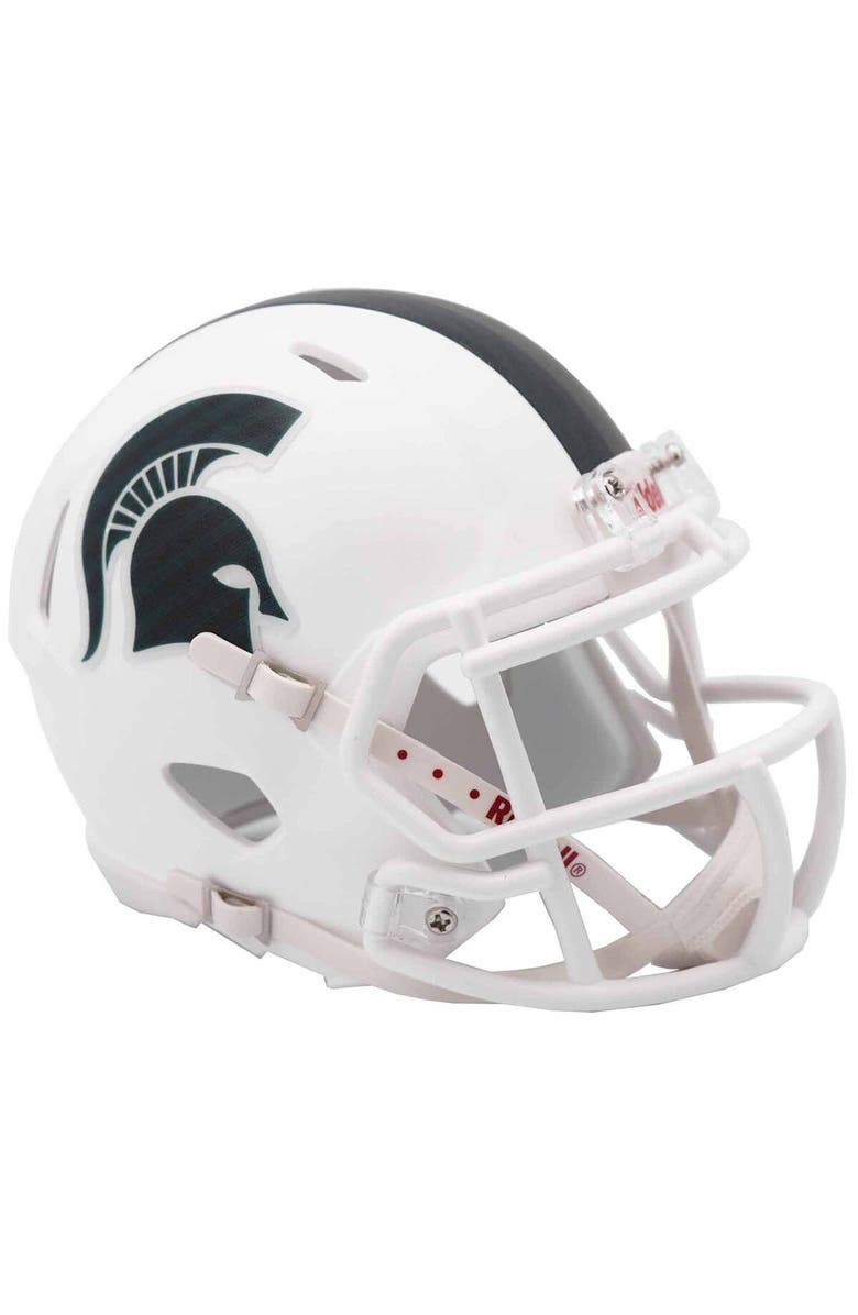 RIDDELL Michigan State Spartans Riddell 2017 Alternative White Revolution Speed Mini Football Helmet, Main, color, 